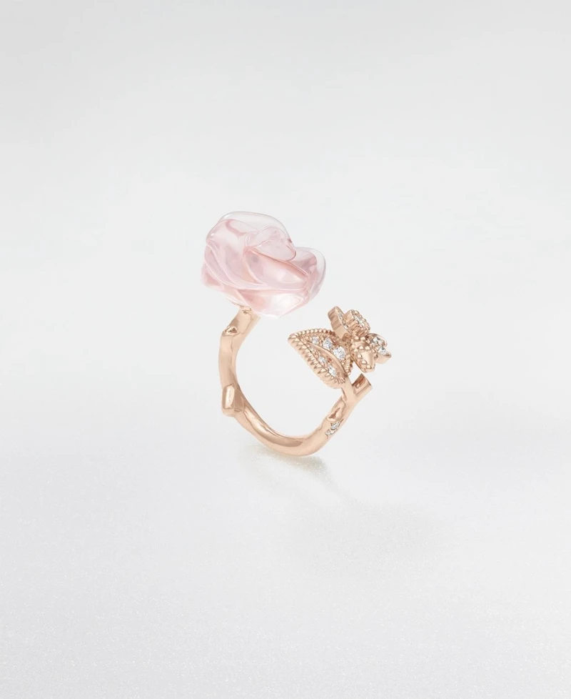 Rose Dior Pré Catelan 玫瑰金玫瑰石英戒指,NTD 425,000