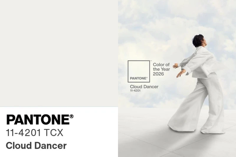 Pantone公布2026年度代表色Cloud Dancer「雲舞白」
