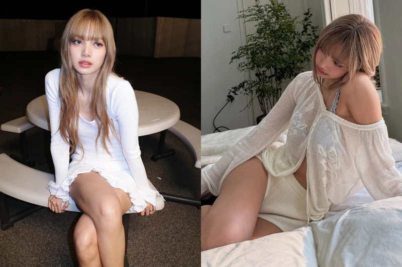 Lisa的白色洋裝與罩衫穿搭