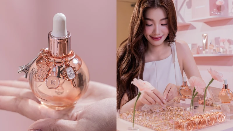 巴黎卡詩釉光香頌玫瑰護髮精油的DIY瓶掛活動。