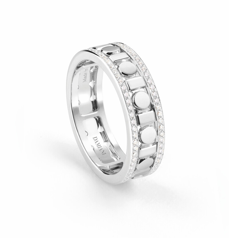 DAMIANI Belle Époque Reel系列18K白金鑽石戒指,鑽石總重0.33克拉,建議售價NT$ 152,700