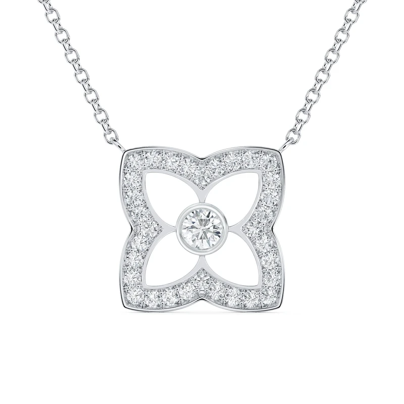 De Beers Enchanted Lotus Bloom 18K白金鑽石吊墜項鍊_NT$ 133,000