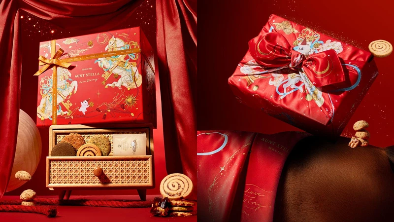 「春舞之匣」與「春舞之錦」結合原木與纖布的高雅設計,打造節慶贈禮的極致品味。