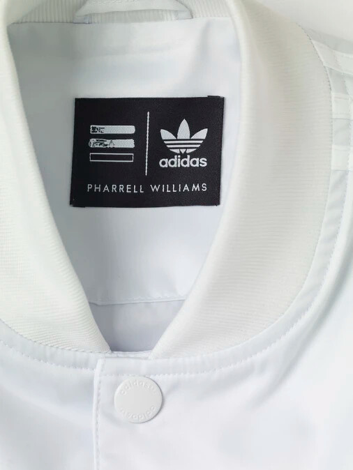 adidas Originals=Pharrell Williams Superstar純粹白運動夾克