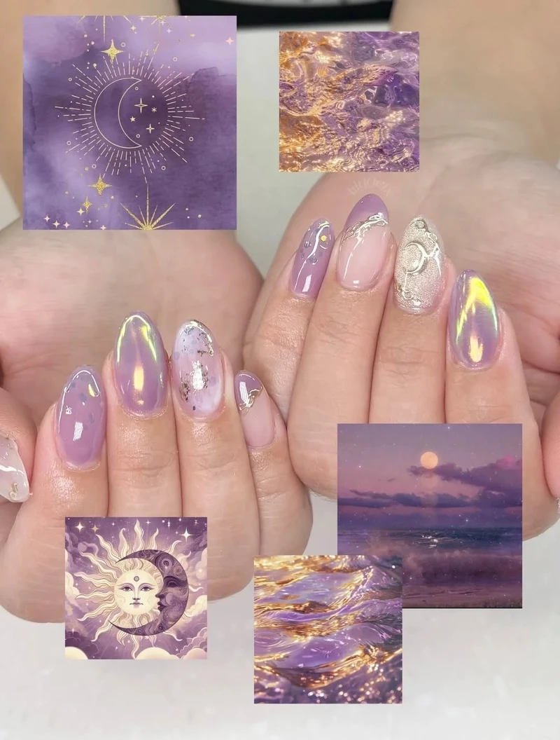 雙魚座美甲範本(Photo/小紅書@cherrycake61)。 雙魚座美甲範本(Photo/小紅書@cherrycake61)。