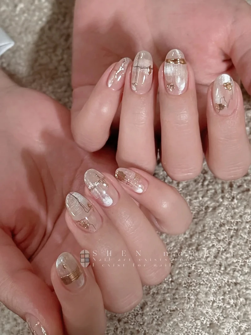 天秤座美甲範本(Photo/小紅書@SHEN nail art)。 天秤座美甲範本(Photo/小紅書@SHEN nail art)。