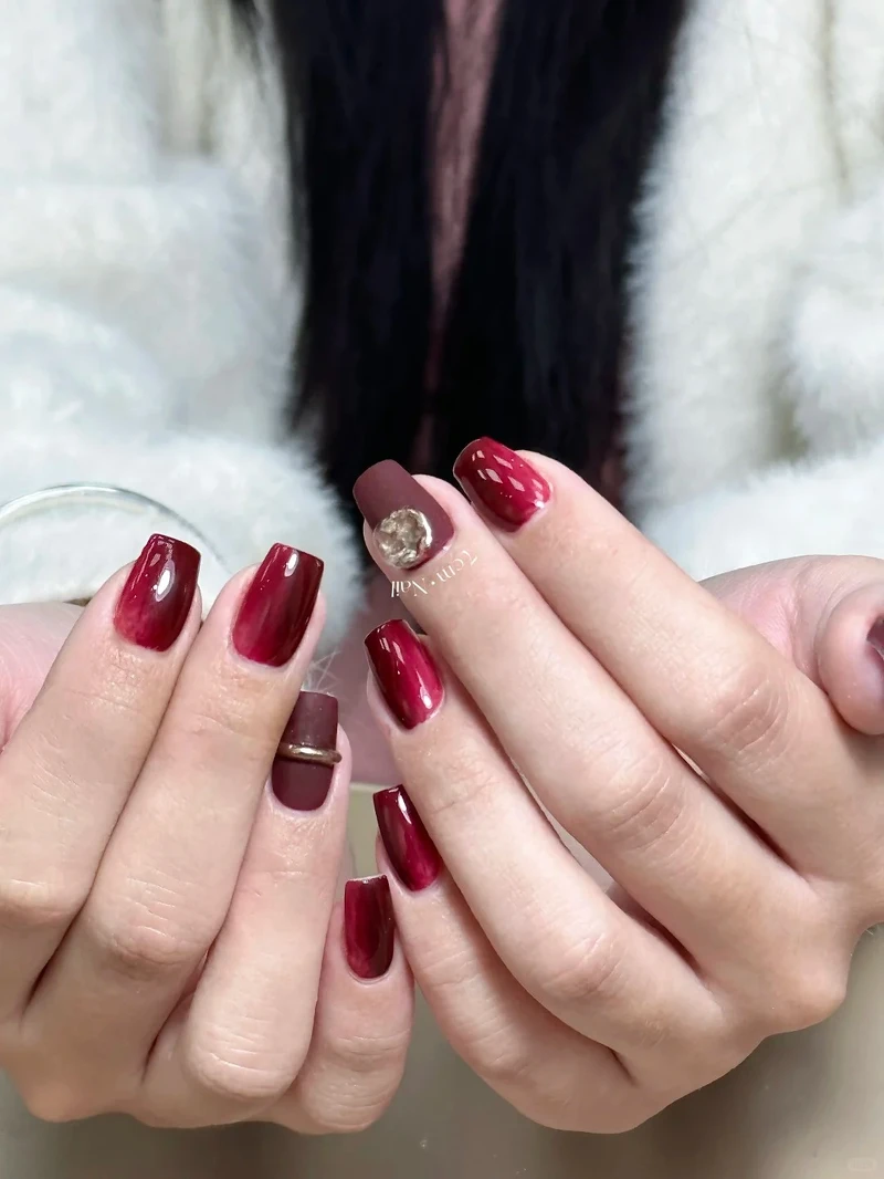 牡羊座美甲範本(Photo/小紅書@7cm^)。 牡羊座美甲範本(Photo/小紅書@7cm^)。