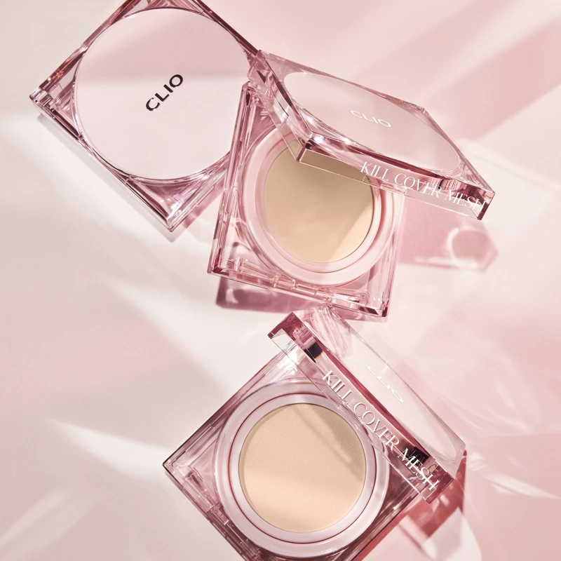 CLIO玫瑰精萃亮采氣墊粉餅。