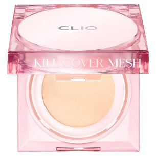 CLIO玫瑰精萃亮采氣墊粉餅。