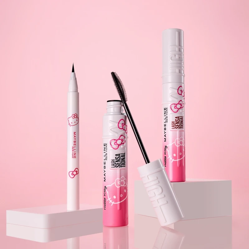 媚比琳x Hello Kitty飛天翹防水睫毛膏(黑色、暖棕)，NT469