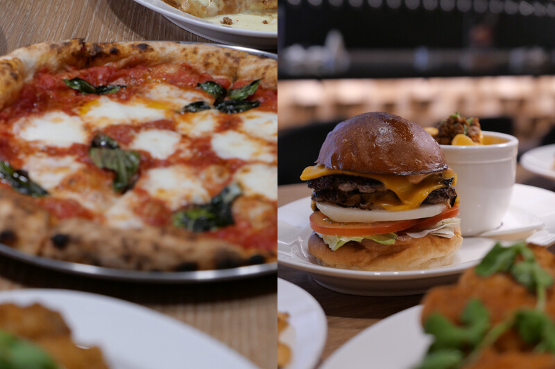 相当受欢迎的窑烤披萨、汉堡品项也随着南下台湾。 相当受欢迎的窑烤披萨、汉堡品项也随着南下台湾。