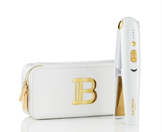 BALMAIN HAIR 無限隨身造型夾 專為短髮、局部細節梳理造型設計，有三段式溫控滿足不同髮型需求，NT14,500。