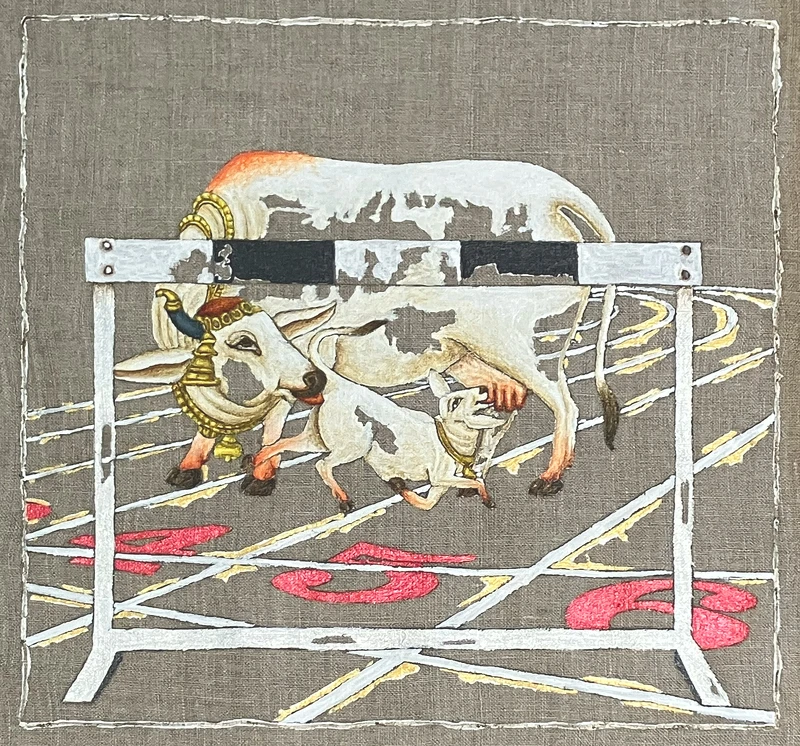 Yarney 3 _ 49x49cm_Acrylic on Raw Linen_2025