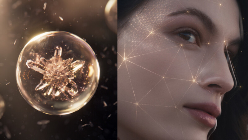 *體外測試結果，經 3小時後，以「瞬化晶球」包覆的 原晶奇蹟活凝金萃對比單獨使用原晶奇蹟活凝金萃滲透速度。