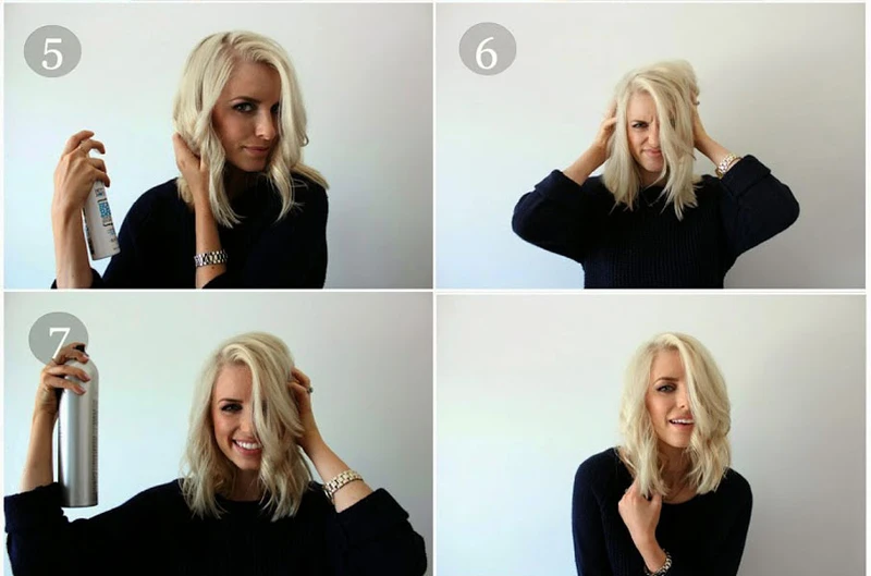 及肩微捲髮型整理步驟