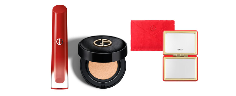 圖片來源：Armani Beauty｜1/1到1/7於全台百貨專櫃和亞曼尼官網，買全新「奢華柔紗訂製唇露」+任一彩妝，享亞曼尼「奢華紅化妝鏡」。