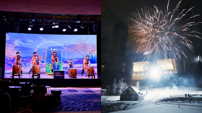 北海道Club Med Kiroro Peak每晚表演皆不同，幸運的人更會看到夢幻煙火秀！