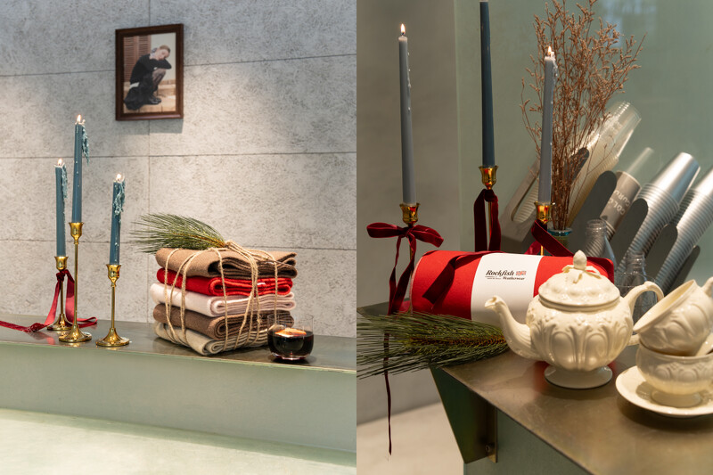 適當的陳設符合冬季氛圍的場景。