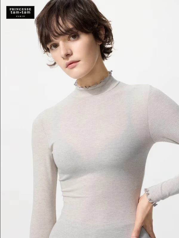 Uniqlo x PRINCESSE tam tam聯名限定系列捲邊發熱衣