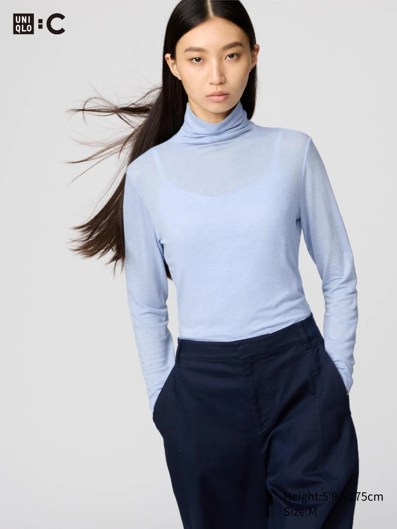 Uniqlo C HEATTECH極暖喀什米爾混紡高領T恤