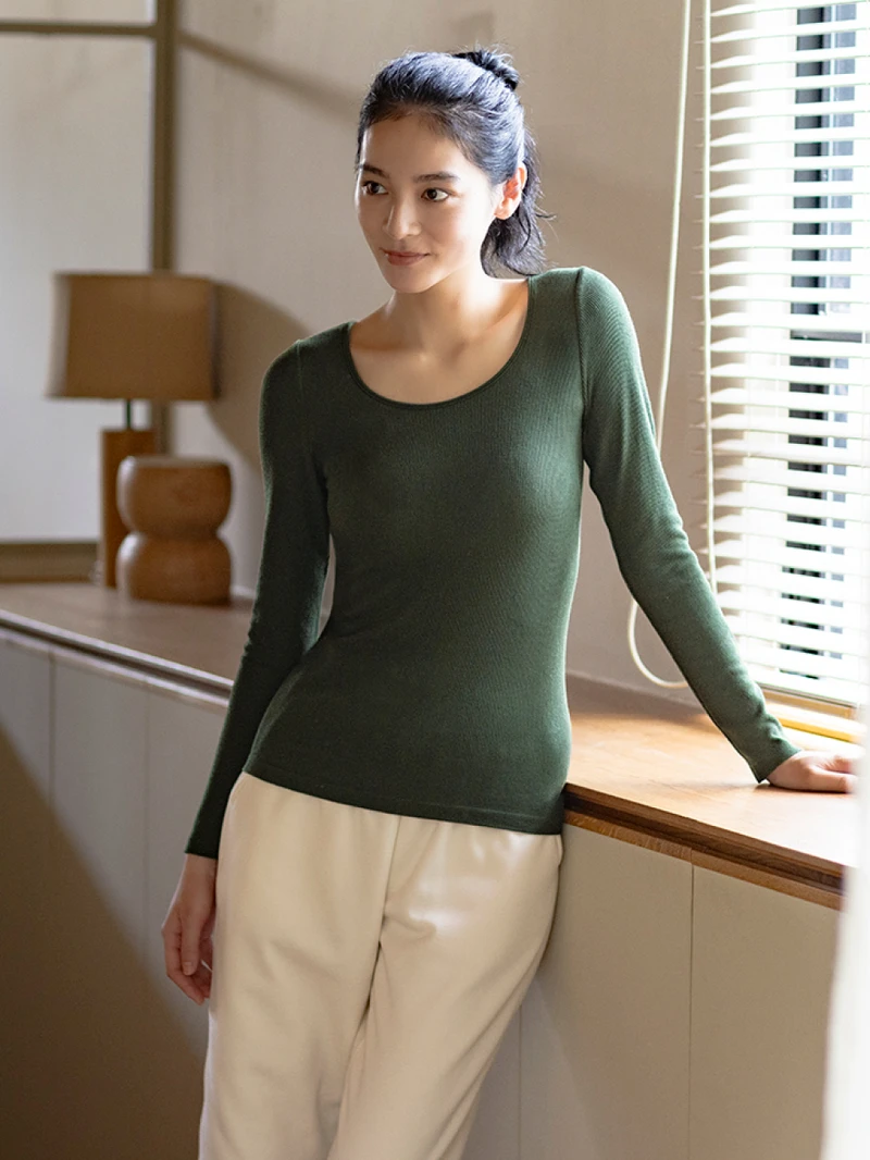 HEATTECH極暖羅紋BRATOP U領T恤