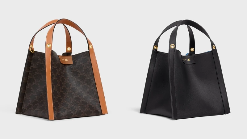 Triomphe帆布Cube小牛皮小方包 NT.63,000 、皮革Cube小方包 NT.79,000