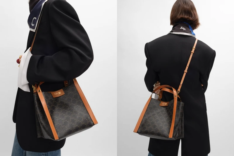 小款的Cube包配有可拆卸、可調節的皮革肩背帶，能手提、肩背、斜背自由切換
