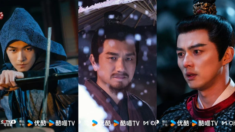 《長安二十四計》 全劇演員都貢獻超強演技，緊湊劇情每一幕都精彩。（左）佟夢實飾演殺手「葉崢」；（中）黃覺飾演成毅的父親；（右）葉祖新飾演「顧玉」