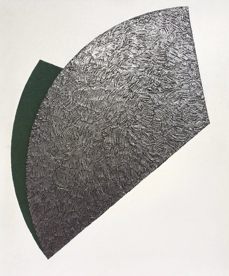 权纯益作品《感受 (12-02)》，72.7x60.6cm，複合媒材、画布，2022。白石画廊提供。