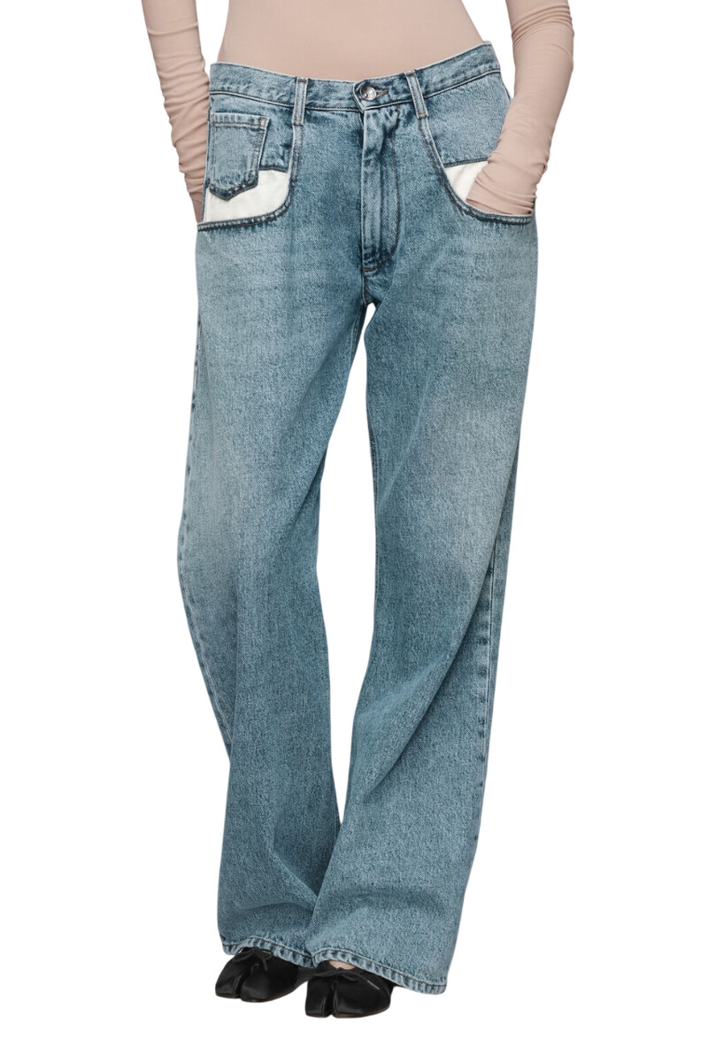 闊腿解構丹寧牛仔褲