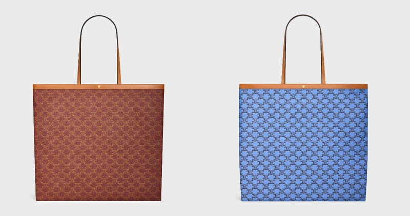 FLAT CABAS標誌印花及牛皮革大型手袋，各NT$64,000。