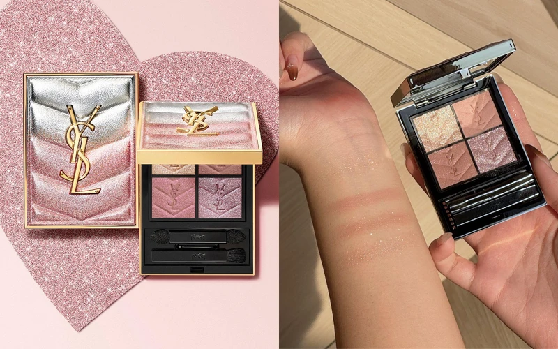 YSL 時尚4色眼影盤 #126 奢耀粉銀 NT 3,100