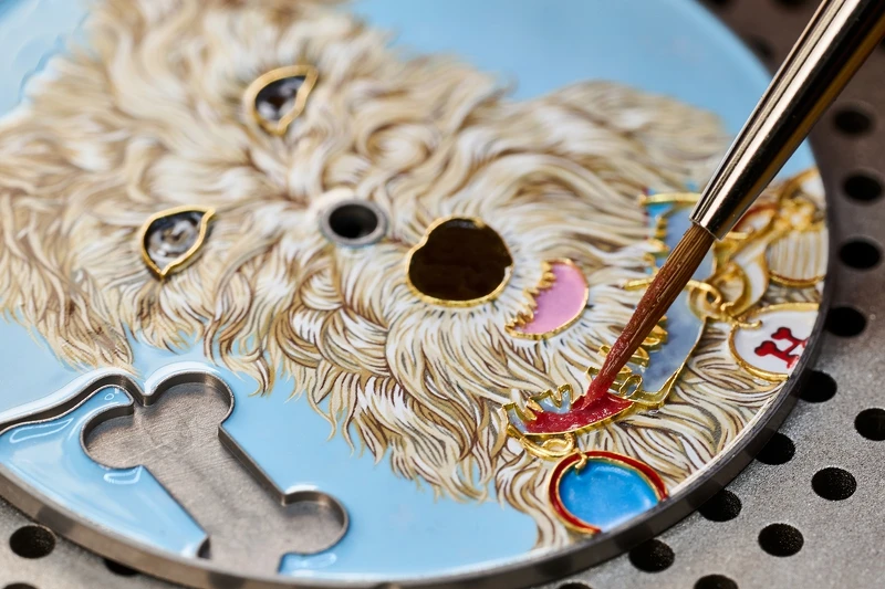 琺瑯工藝錶盤製作過程 ，Arceau Jour de casting 腕錶，愛馬仕