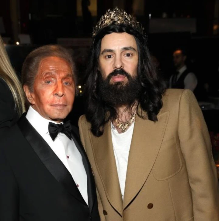 Alessandro Michele（圖右）與Valentino Garavani先生。