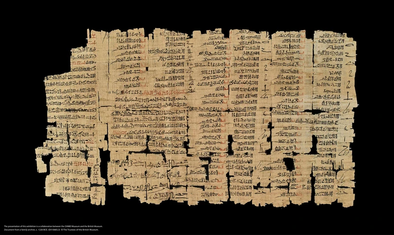 家族檔案文書(背面),約西元前1220年。(EA10683,3)圖片版權:大英博物館理事會 家族檔案文書(背面),約西元前1220年。(EA10683,3)圖片版權:大英博物館理事會