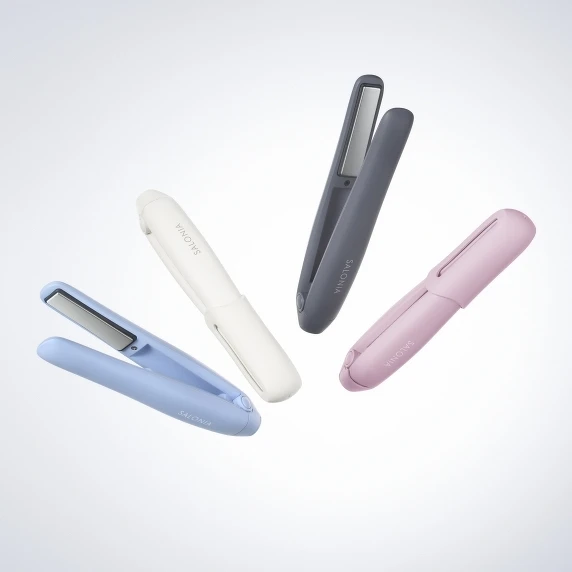 SALONIA 12mm無線離子夾有白色、灰色、粉紅色、藍色四種顏色可選擇。 SALONIA 12mm無線離子夾有白色、灰色、粉紅色、藍色四種顏色可選擇。