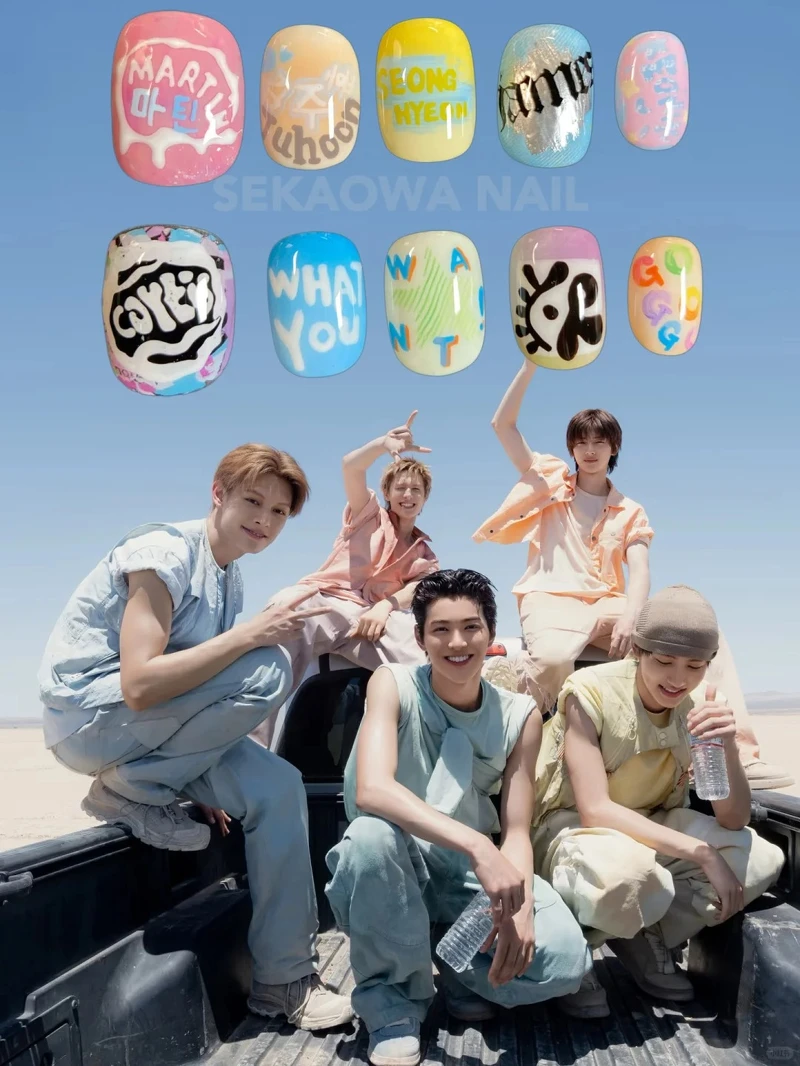 CORTIS應援美甲範本(Photo/小紅書@SEKAOWA NAIL)