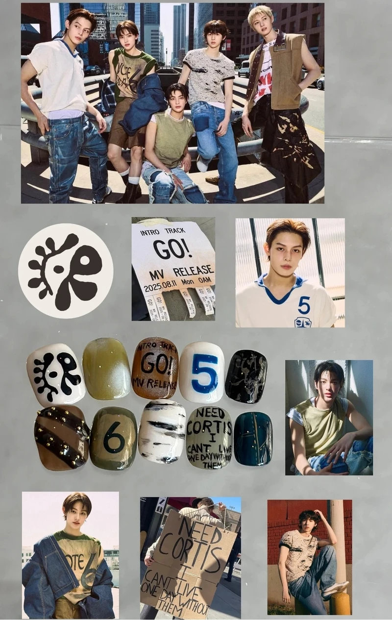 CORTIS應援美甲範本(Photo/小紅書@Heidi)