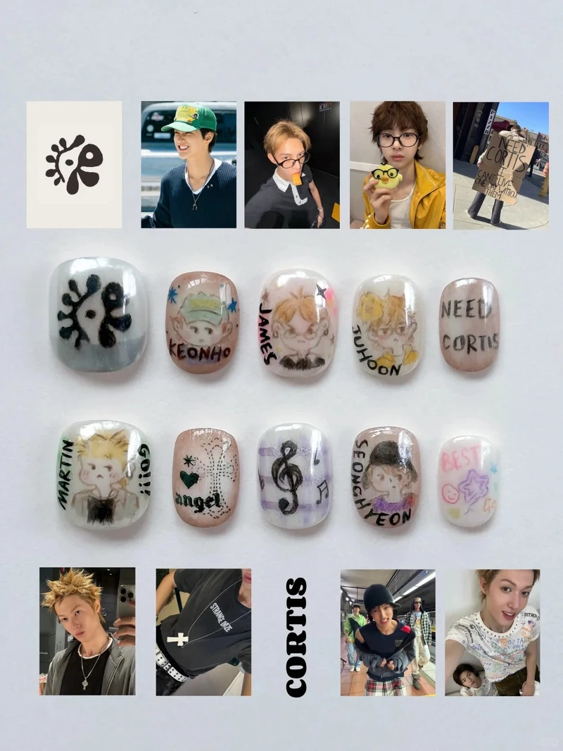 CORTIS應援美甲範本(Photo/小紅書@DOO Nail)