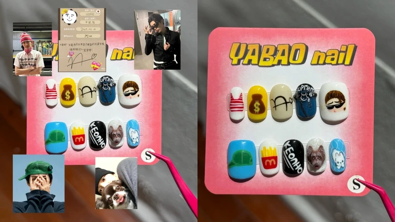 CORTIS應援美甲範本(Photo/小紅書@YABAO nail)