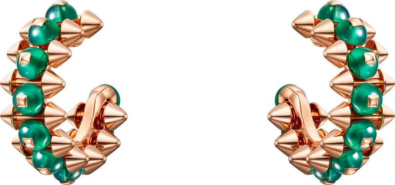 Clash de Cartier 耳環 玫瑰金，染綠色瑪瑙。 建議售價NTD$289,000