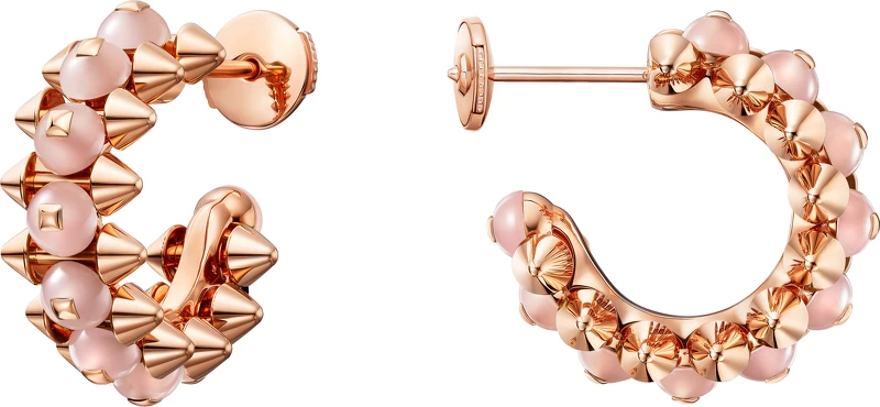 Clash de Cartier 耳環 玫瑰金，粉紅色玉髓。 建議售價NTD$289,000