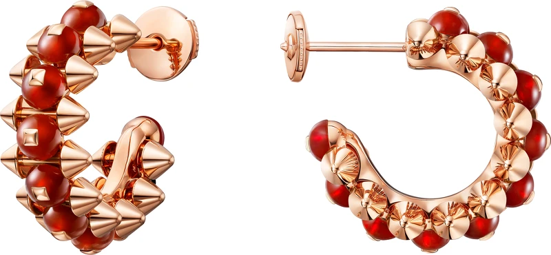 Clash de Cartier 耳環 玫瑰金，染紅色瑪瑙。 建議售價NTD$289,000