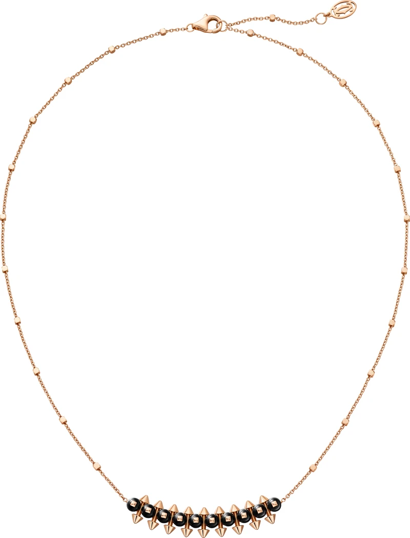Clash de Cartier 吊墜項鍊 玫瑰金，縞瑪瑙。 建議售價NTD$155,000