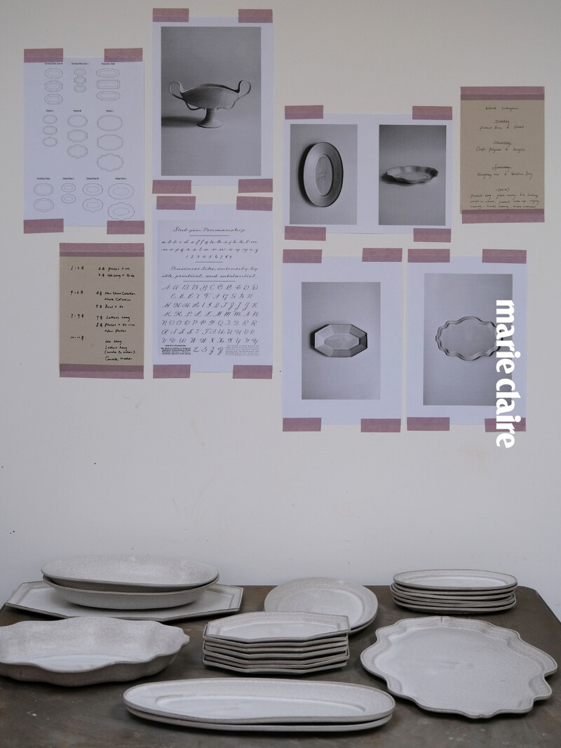 Moonrise 系列的圖稿和靈感細節。這款釉色也映照著他們對內在世界的理解與追尋，自然地透露出創作者的狀態與心境。