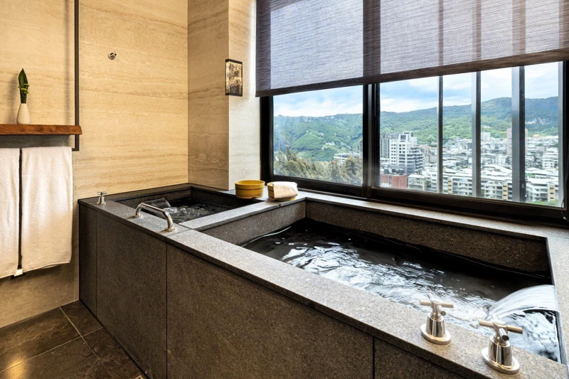 絕大多數房型皆配置獨立的雙湯池。