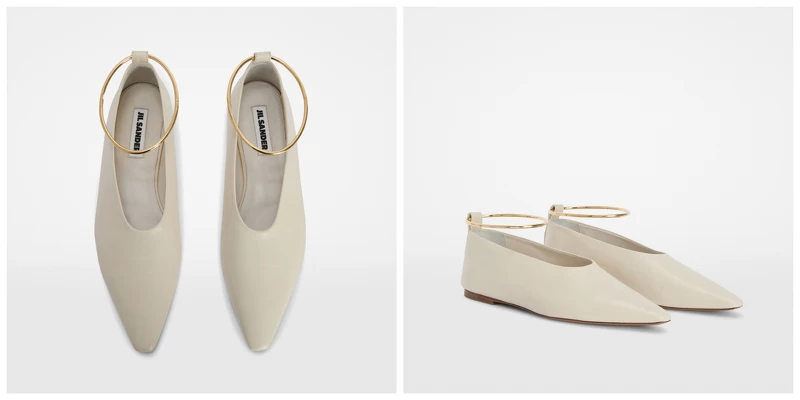 金屬環方頭芭蕾舞鞋 NT32,300。