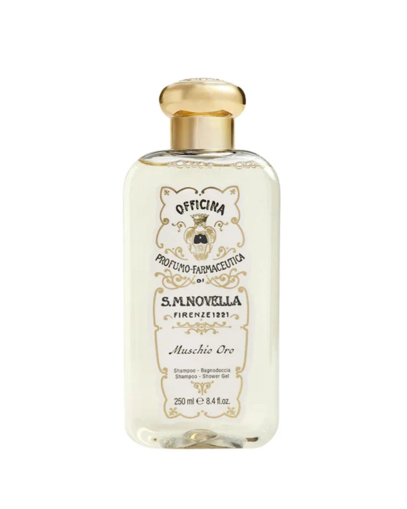 Santa Maria Novella Muschio Oro灿金麝香洗髮沐浴露 250ml NT1,500 Santa Maria Novella Muschio Oro灿金麝香洗髮沐浴露 250ml NT1,500