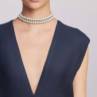 TASAKI,Sequence Diamonds頸鍊,18K金,阿古屋珍珠、鑽石,價格店洽。