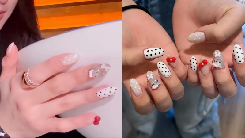 與Anna同款的的Kitty美甲。